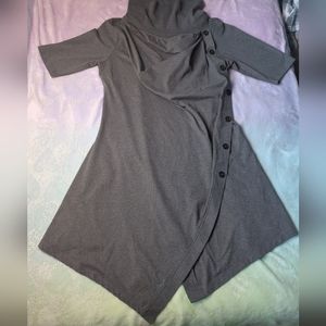 Zapelle gray short sleeve button dress size XL 16